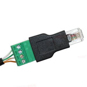 RJ11 6P4C Male Connector Modular Plugs to 4 Pin Screw Terminal Blocks Adapter