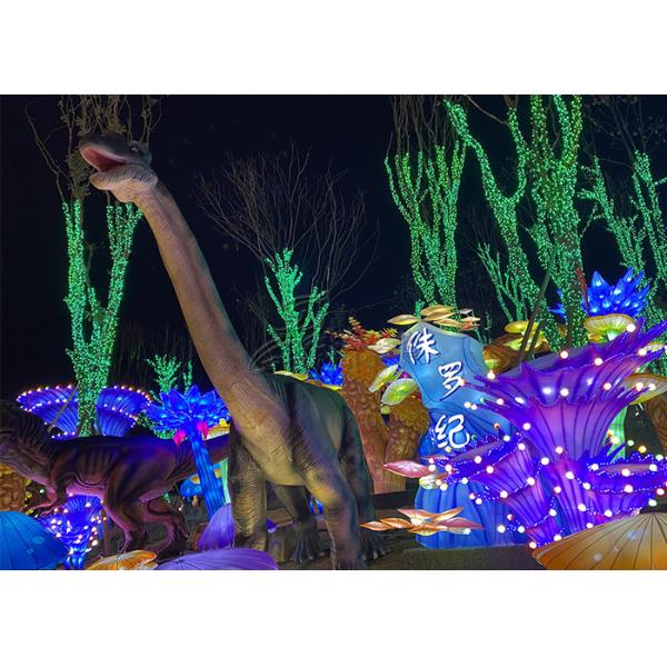 Special Keel Made Fabric Chinese Lanterns Seaweed Dinosaur Combination To Show Festival