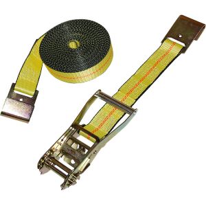 China Yellow Ratchet Tie Down With Flat Hook on sale