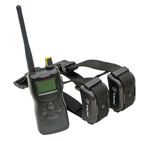 1000m Rechargeable Remote Pet Training Collar With Big LCD For 2 Dogs