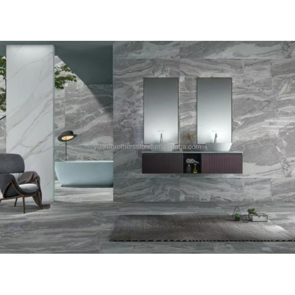 Polished Serbian Grey Marble Wall Panels for High End Interior Decoration