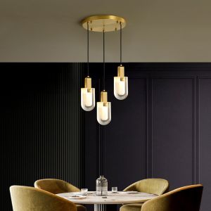 China Modern Home Decor Dining Room Kitchen Crystal Hanging Pendant Light on sale