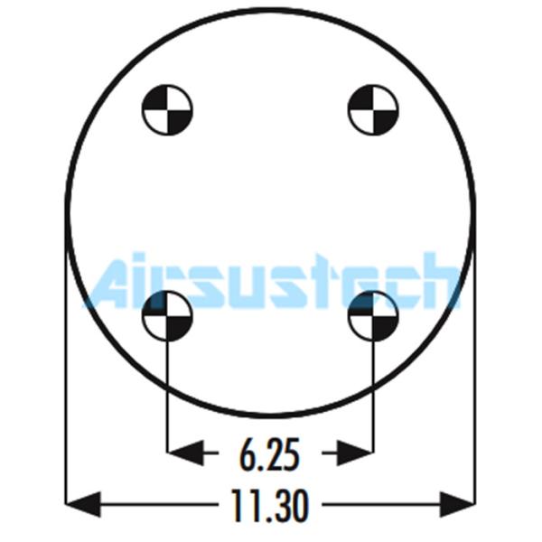 3B14-453 Combination Stud Air Fitting Goodyear Air Spring FT 530-35 436 Contitech Inflatable Pillow