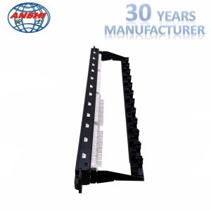 1u Cat6 24 Port Utp Patch Panel With Rear Cable Management