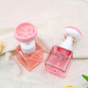 Plastic foam pump bottle with bionic flower foam pump head for dense foam and