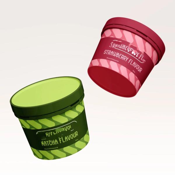 High Quality Custom Design Food Grade 4Oz 6Oz Ice Cream Paper Cup with Cap