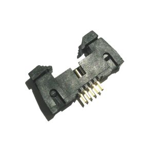 Short Latch 1.27 Latch Header Ejector Header 10p Straight PA9T Black Gold Flash