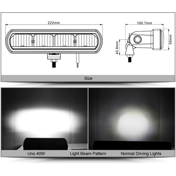 8 Inch 40W Slim Led Bar Off road Light For Car 12V 24V Wrangler jk ATV SUV Truck Motorcycle Flood Beams Barra 4x4 Driver