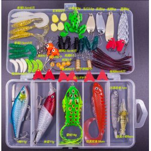 14 - 78 PCS Fishing Lures Set Metal Jig Spoons With Soft Silicone Bait