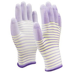 NBW-PT303 Zebra Pattern PU Palm Gloves 13 Gauge Protection