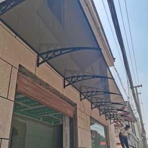 Customized PC Canopy With Black Frame And Polycarbonate Sail Material