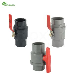 1/2" to 4" Socket Threaded PVC Two PCS Ball Valve with Ss Handle and 1 Piece Min