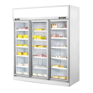 Beverage Retail Glass Door Refrigerator With Deep Shelving
