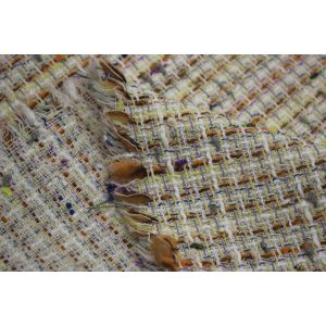 In Stock Wholesale of a Roll New Design 100 Polyester Tweed Fabric for Women's