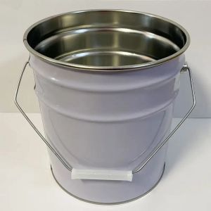Rustproof And Durable Metallic Coating Metal Paint Bucket With Metal Handle
