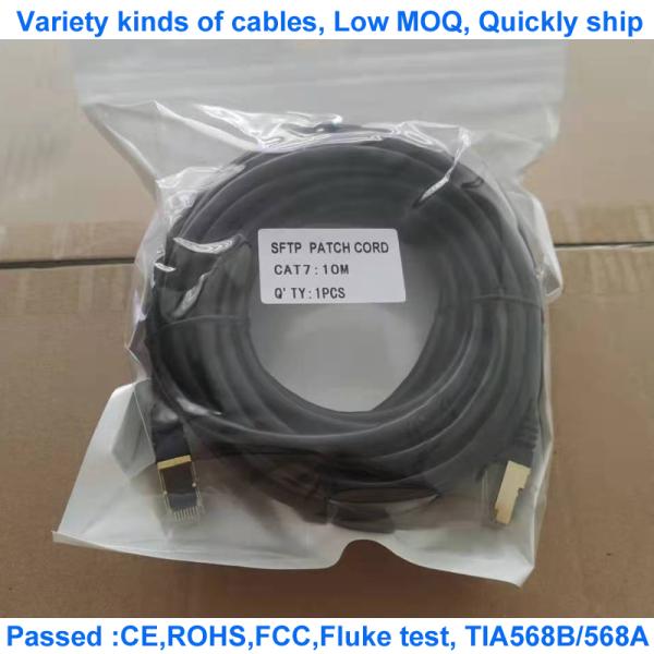 Copper Conductor Cat7 SFTP Cable 26awg PVC Jacket OD 6.0mm RJ45