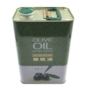 Customized Olive Oil Tin Cans Printed Cooking Oil Cans With Cylindrical Shape