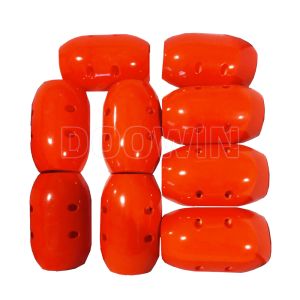 Corrosion Resistant Marine Cable Floats Orange With Polyurethane Coating