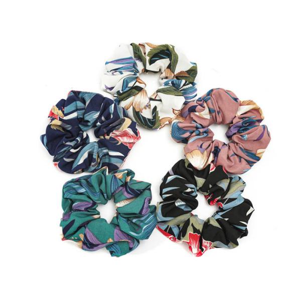 Summer big flower fabric art fat bowel scrunchie lady hair rope intestine