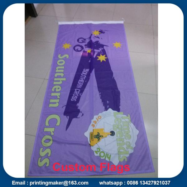 Quality Custom 110 G Knitted Polyester Fabric Advertising Flags wholesale