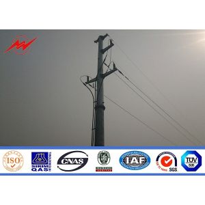 Hot Dip Galvanized Utility Power Electrical Transmission Poles With Accessories