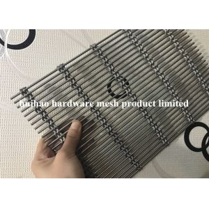 Copper Architectural Wire Mesh , Cable Rod Weave Architectural Metal Screen