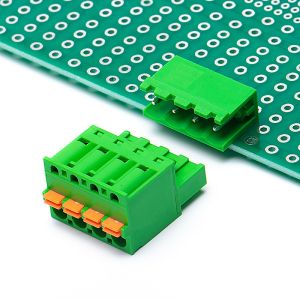 5.08mm Pitch Plug-in Screwless Terminal Blocks Plug Horizontal Wiring Entry