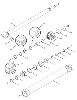 123-4268 Ring 1234268 Single Piston R Engine 7I-7181 Cylinder Liner 7I7181