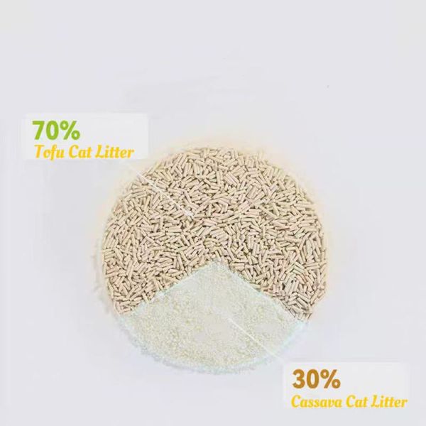 Quality Pet Product Cat litter Manufacturer High Quality One Second Clumping Tofu Cassava Mixed Cat Litter wholesale