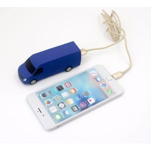Custom PVC Molded Truck Shaped Soft PVC Power Bank with 3000mAh 18650 Battery