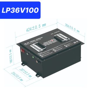 36V 100Ah 200Amp 36.8V Bluetooth LiFePO4 Lithium Golf Cart Battery with Round