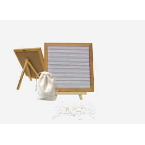 10'' × 10'' Black Felt Changeable Letter Board With 340 Letters And Stand