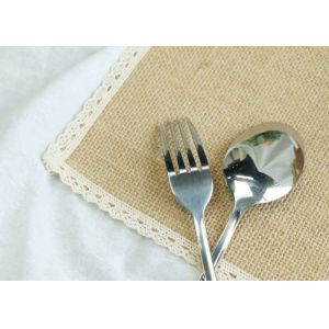 Waterproof Lamination Natural Jute Placemat With Lace Edge And Back Side