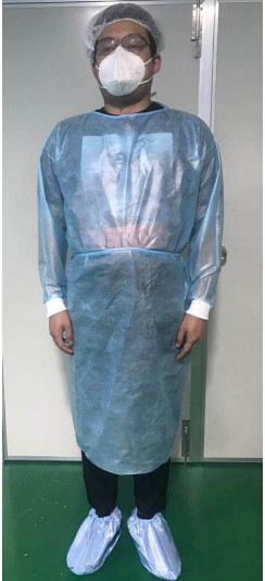 Quality polyethylene film L1 L2 Disposable Theatre Gowns wholesale