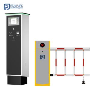 Self-Service Parking Ticket Kiosk with QR Code and LCD for Parking Management
