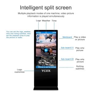 42" - 65" Commercial Floor Standing Touch Screen Kiosk For Shopping Mall