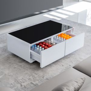 App-Controlled Stainless Steel Refrigerator Table with Multifunctional Freezer