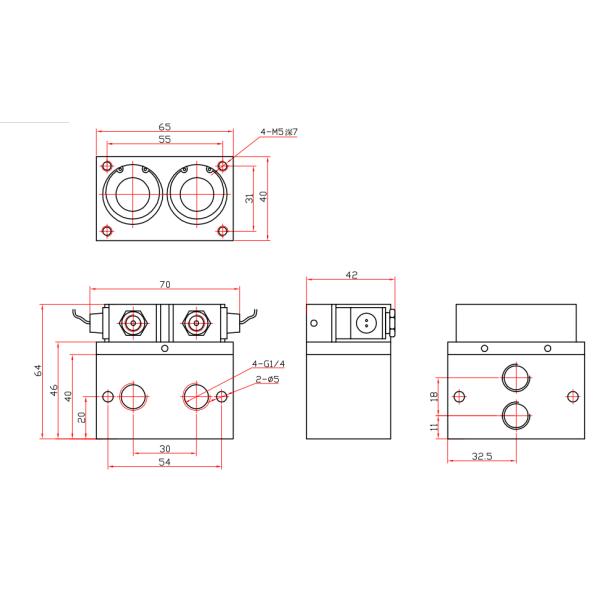 Diaphragm Pneumatic Solenoid Valve MP- 08 For Medical Apparatus / Instruments