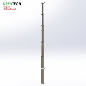 18m-400kg heavy duty payloads non-lockable pneumatic telescopic mast for antenna