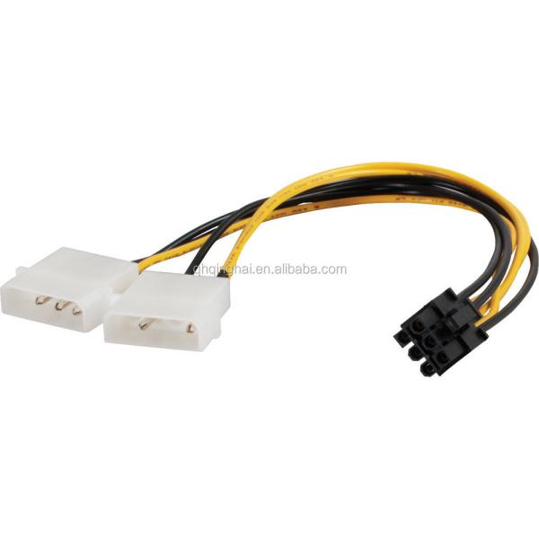 Quality 6-Pin PCI Express to Two 4-Pin Molex Power Adapter Cable wholesale
