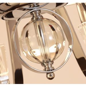 Crystal and metal orb chandelier with Lampshade metal material (WH-MI-56)