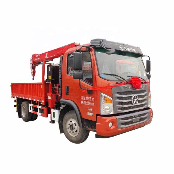 Quality DAYUN Telescopic Boom Crane Truck Mounted 4 Tons Folding Crane wholesale