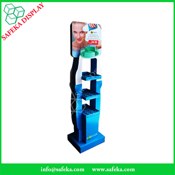 Quality Pop funko Cheap Custom printed Promotion Rack Supermarket advertising shelf Cardboard makeup display stand wholesale