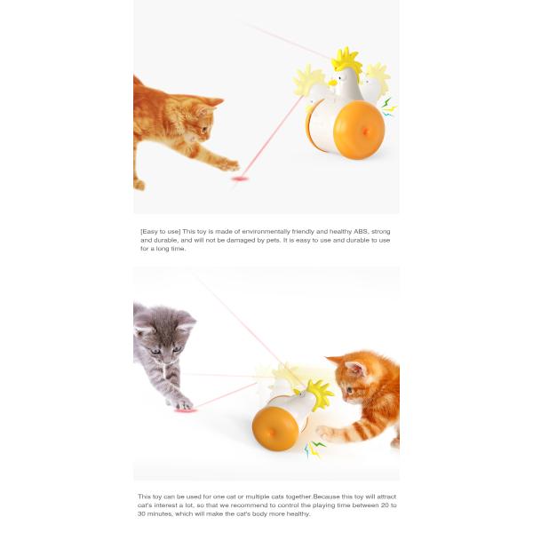 Cute Chick Shape Voice Control Tumbler Laser Pet Cat Interactive Toy