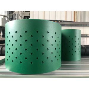 China Low Noise Petrol Green Pvc Conveyor Belt Smooth Glossy on sale