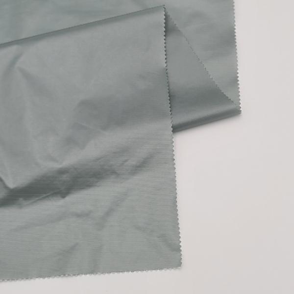 20D 38gsm Puffer Jacket Fabric Black Stripe Down Proof Waterproof Nylon Taffeta Fabric