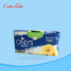 Breathable Sanitary Napkin Pads Natural Menstrual Pads Silver Ion 245mm