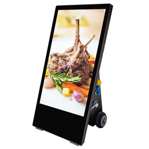 Outdoor Movable Digital Display Totem Advertising Signage Waterproof IP65 Super