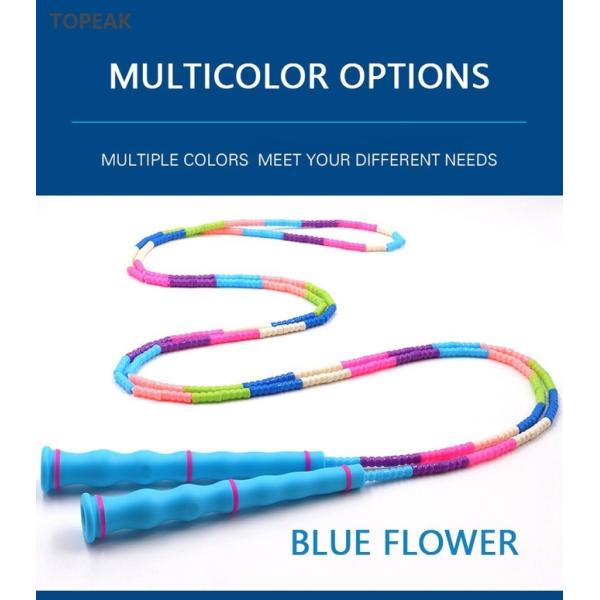 9' 2.7m Beaded Skipping Rope For 6 Foot Person 8 Year Old Playground