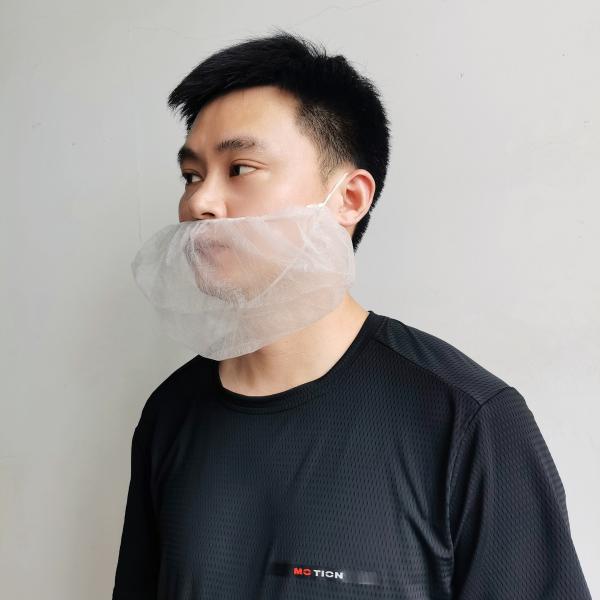 Disposable Beard Cover 45x20cm PP Non-Woven Fabric 100pcs Pack